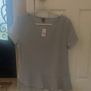 Brand New Ann Taylor Elegant Gray Women's Top, Size Medium.